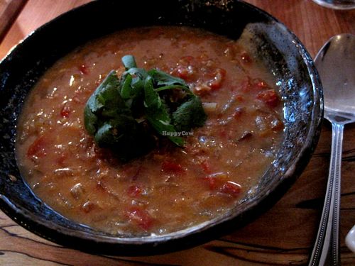 Burmese soup with chickpeas, lemongrass and black pepper at Invitation V in Montreal
