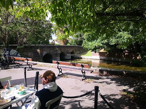 Outside swaying by the river at The Salisbury Orangery in Salisbury