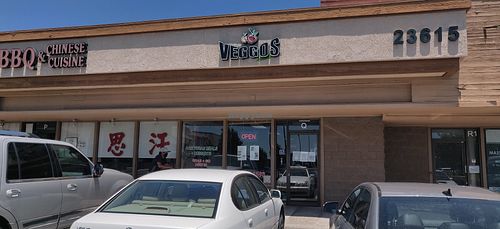 Outside at Veggos Green Cuisine in Lake Forest