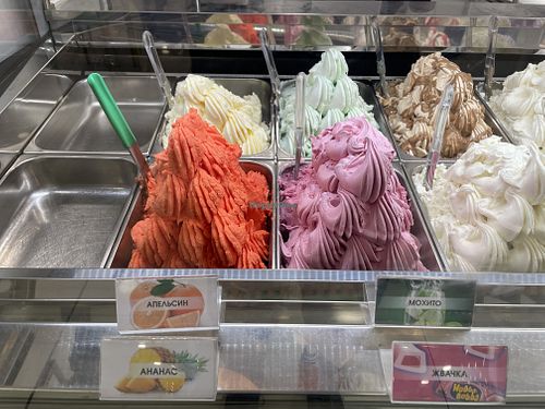 Orange, pineapple, and Mojito   at Dolce Italia in Tashkent