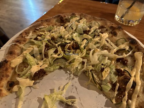 Big Mac pizzaa  at Ritual Pizza Co - Labyrinth Brewing Company in Manchester