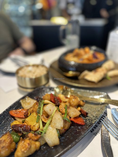 “Chicken” Cashew and Yam Massaman   at Vegan Mahanakhon in Bangkok