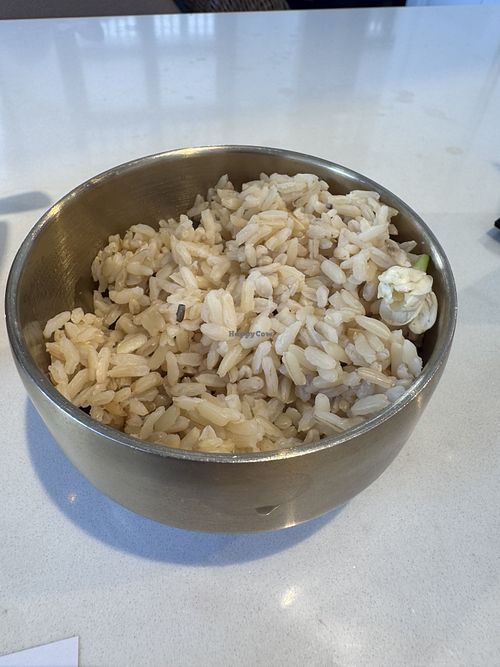 Brown rice   at Vegan Mahanakhon in Bangkok