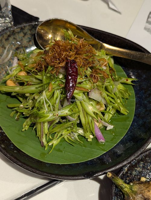 Wing bean salad at Vegan Mahanakhon in Bangkok