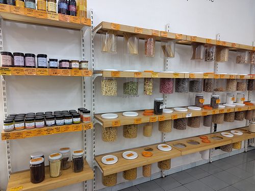 Wide variety of pastas, biscuits and spreads at Negozio Leggero   in Turin