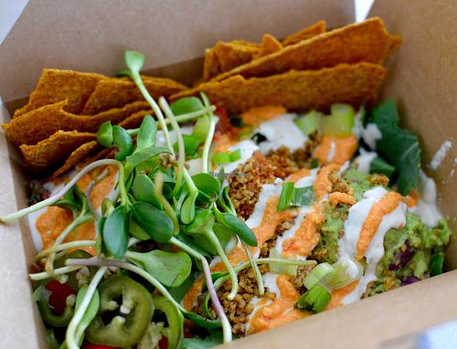Deconstructed Taco Salad at Live Organic Food Bar - Liberty Village in Toronto