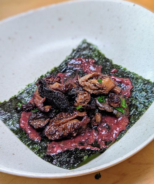 Sauteed morels at Cook Weaver in Seattle