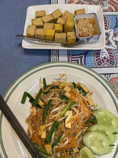 Pad Thai and crispy fried tofu   at The Kitchen by Matoy in Krabi