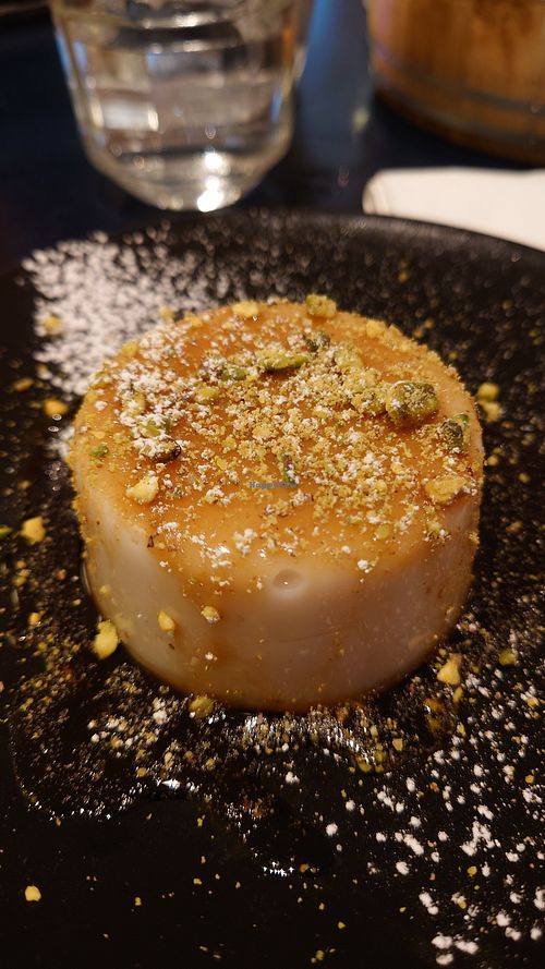 Panna cotta at Meow Pizzeria Verde in Innsbruck