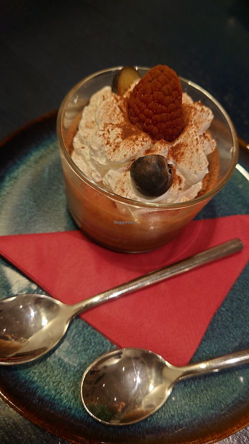 Choco mousse at Meow Pizzeria Verde in Innsbruck