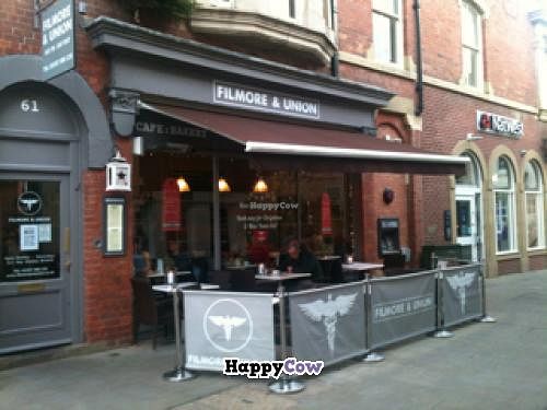 Outside on a Sunday in December at Filmore and Union in Harrogate