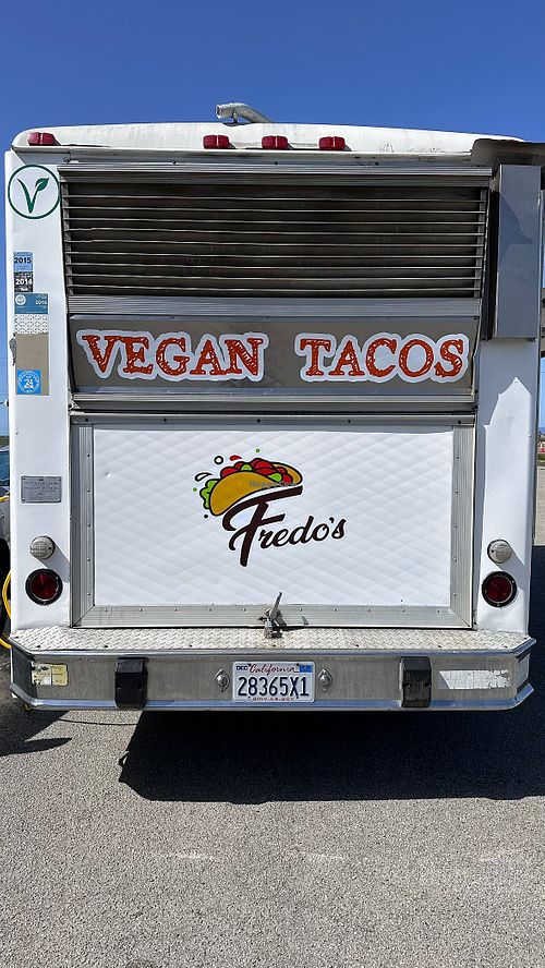 For all the world to see!   at Fredo's Vegan Tacos in Castroville