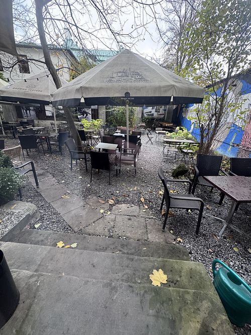 Outdoors space   at 2 Okna Cafe in Krakow