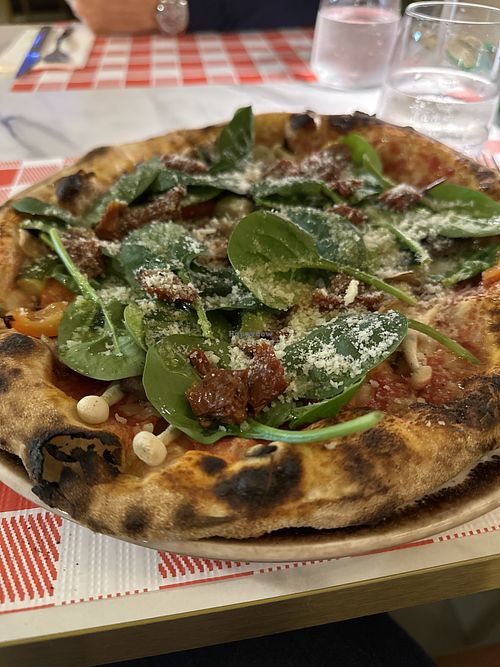 Pizza veggie with vegan cheesee  at Encantus  in Quarteira