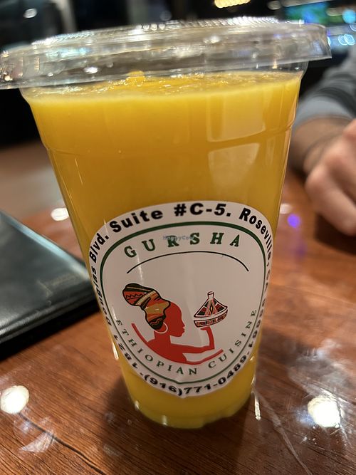 Mango drink  #Veganuary at Gursha Ethiopian Cuisine in Roseville