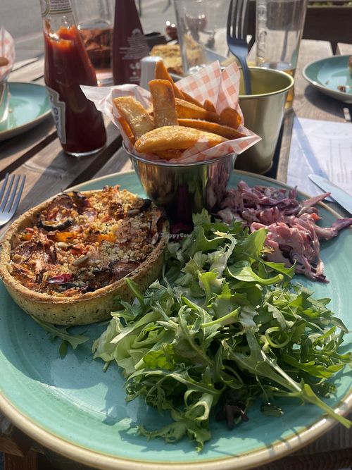 Mediterranean tart Vegan  at The Fox - Excel in East London