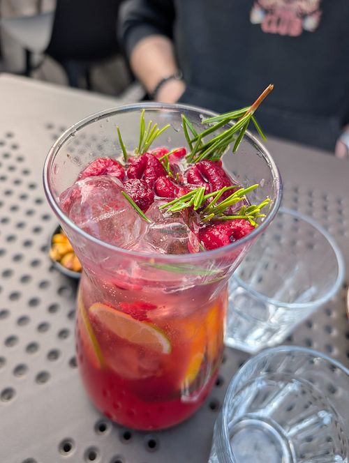 Yuzu and raspberry lemonade at KOKU Sushi in Gniezno