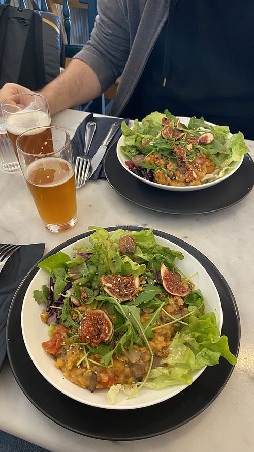 Dahl vegan avec champignons et figues  at Bleuenn Kafe in Douarnenez