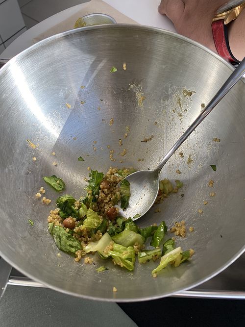 Salad bowl with quinoa and roasted chickpeas. Big and filling. I managed to eat it all before taking a picture 😂  at Fast Fresh by SKCO - J P Laurel in Davao City