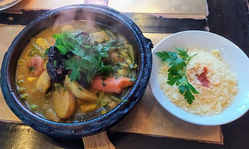 Vegan Vegetarian Tagine with Couscous at Tagine Zhor in Bath