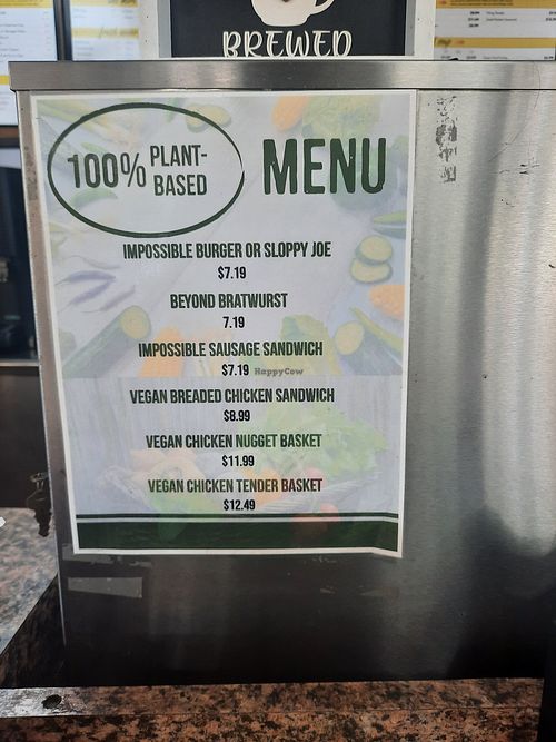 Full vegan menu as of August 2025 at Mr. Don's  in Springfield