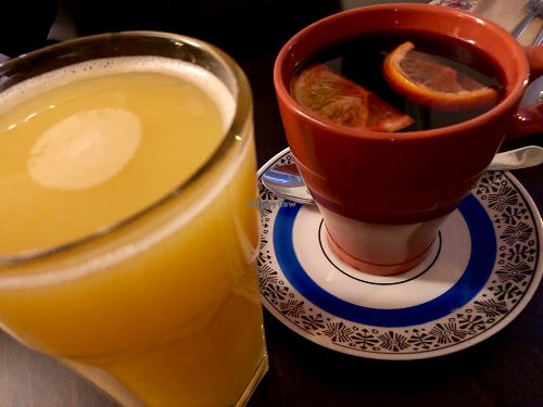 orange juice at Symbiose in Leipzig