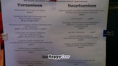 menu October 2013 at Symbiose in Leipzig