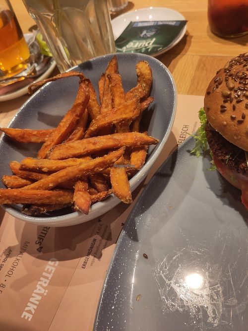 Sweet potato fries at Hans Im Glück - Türkenstraße in Munich