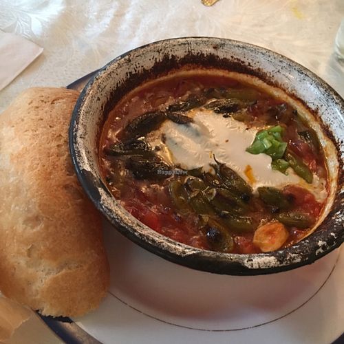 Okra (lady's fingers) at Zakaim - Vegan Boutique in Tel Aviv