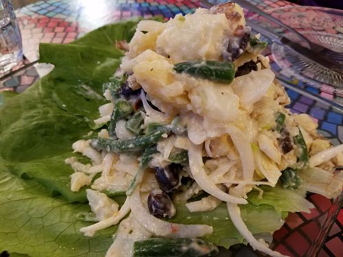 Nicoise salad at Zakaim - Vegan Boutique in Tel Aviv