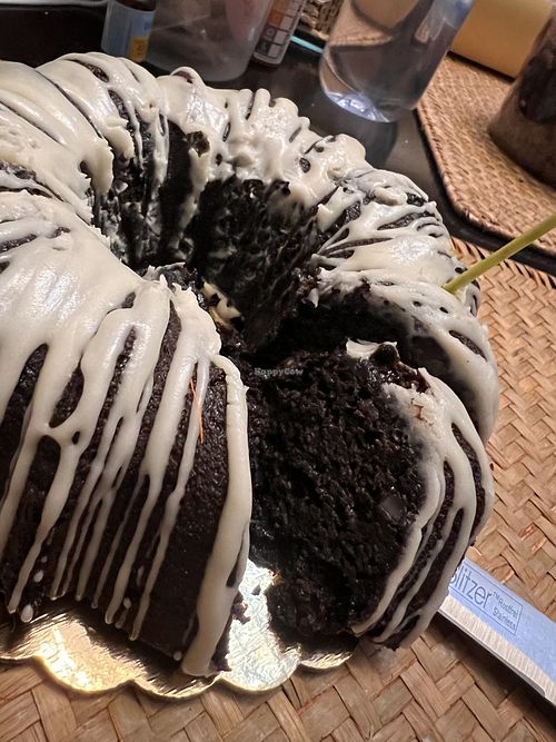 Gluten free and vegan chocolate cakee  at Creative Cakery in Long Beach