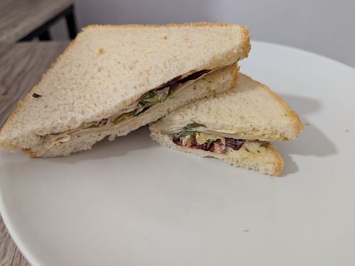 Chick'n sandwich at SAM'S KITCHEN in 