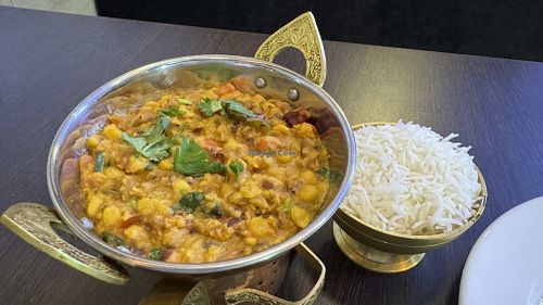 One fold the veg curries without the ghee  at Everest Junction in Lisbon