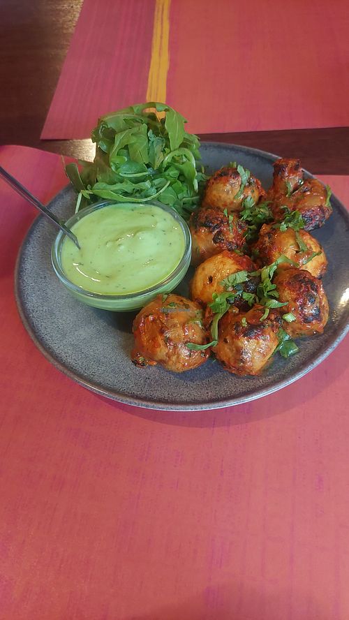 Marinated mushrooms at Tasty India in Cologne