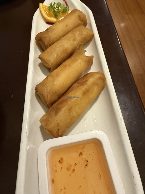 Spring rolls vegan  at Rocharin Thai Bistro in Seal Beach