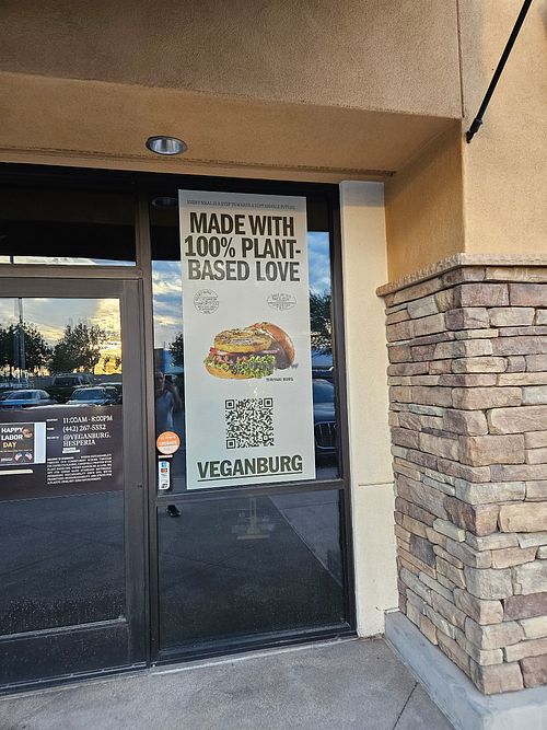 QR code at VeganBurg in Hesperia