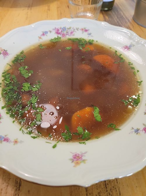 Soup at Vegan Friends Kitchen in Warsaw