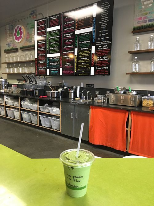 Green smoothie at Nourish Organic Juice in Colorado Springs