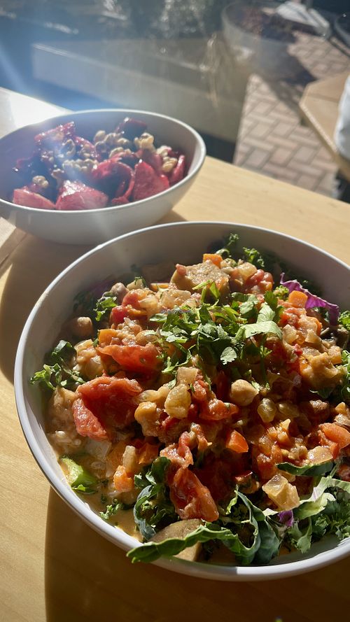 Thai Vegetable Stew w Beet Fennel side dish   at Tractor Foods - Broadway in Vancouver