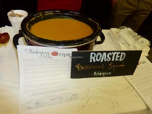 Roasted butternut squash soup at Verdine - Food Truck in Houston