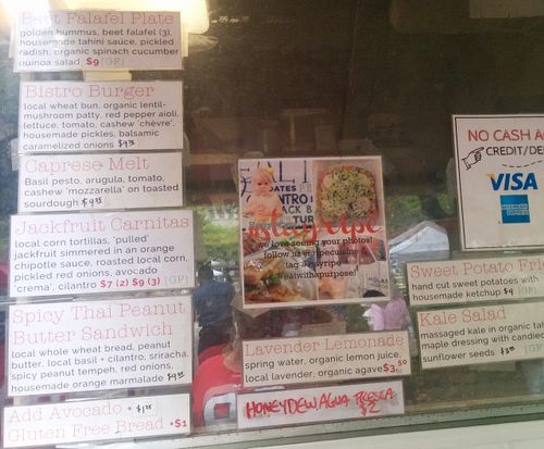 Menu for today at City Hall Farmers Market. at Verdine - Food Truck in Houston