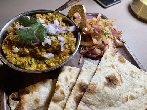  Vegan keema pau, but pau replaced with roti   at Tagline Modern Indian & Arabic Restaurant and Bar in Kowloon