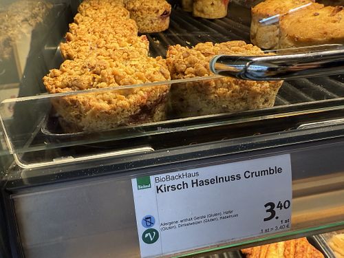 vegan cherry cakes  at denns Biomarkt -  Europaplatz in Berlin