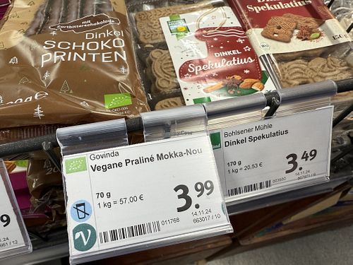 vegan xmas sweets  at denns Biomarkt -  Europaplatz in Berlin