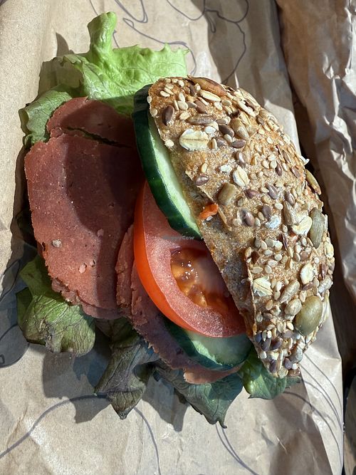 vegan sandwich  at denns Biomarkt -  Europaplatz in Berlin