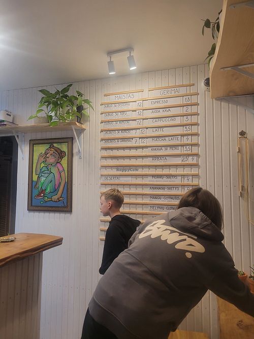 Menu at Daržo Dubuo in Vilnius