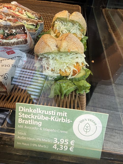 vegan sandwich  at Steinecke in Berlin