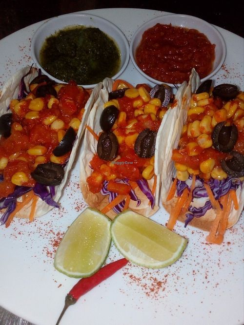 vegan taco at Bamboo Bar & Vegetarian Restaurant in Sihanoukville