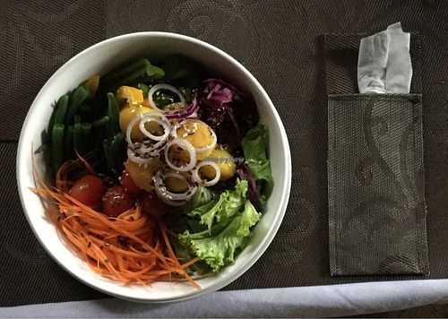 salad with lentil balls at Bamboo Bar & Vegetarian Restaurant in Sihanoukville