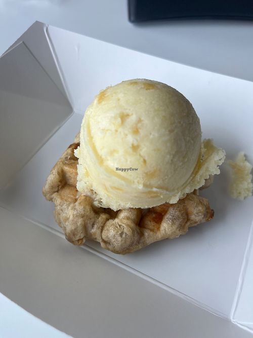 Pineapple coconut ice cream waffle at The Dolly Llama in Jacksonville